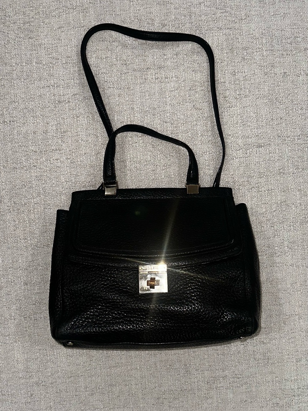 Kate Spade Black Leather Top-Handle Bag
